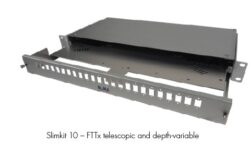 Sub Rack: ELMA typ SLIMKIT 10-FTTX 10-200; LWT-Distributor for splite trays - Sub Rack: ELMA 19sub-rack Slimkit 10-FTTX